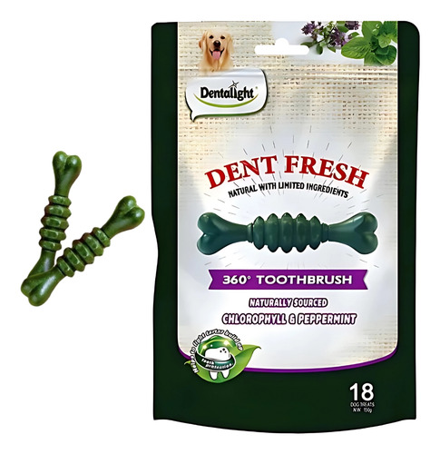 Petisco Natural Para Cães Dent Fresh Hortelã 150g