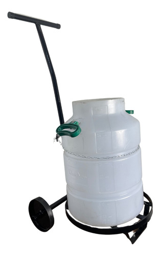 Carrinho Para Transporte De Tarro Latão De Leite Preto