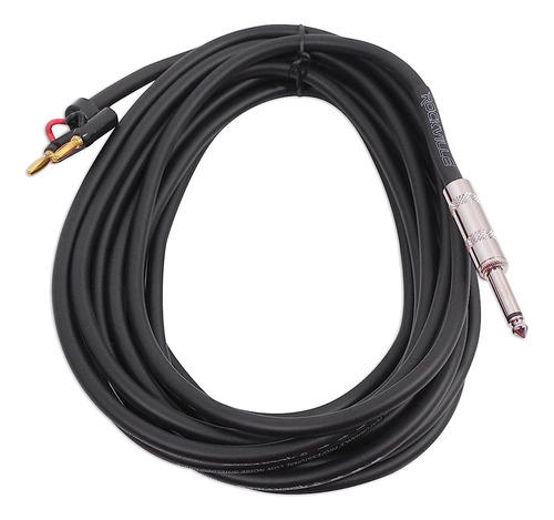 Rockville Rcxbn20 20 Pies 1/4  Ts A Cable De Altavoz Banana,