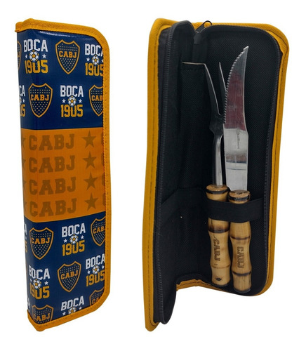 Set Cuchillo  Y  Tenedor Asado Caña Boca