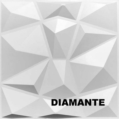 Panel 3d En Pvc Modelo Diamante Color Blanco