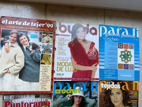 Set De 8 Revistas De Tejidos Y Moldes (Usado)