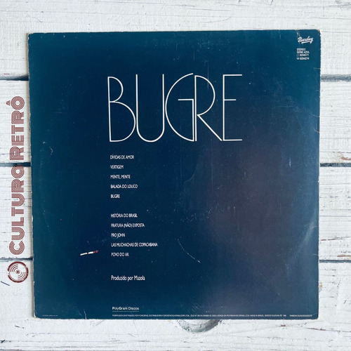 Lp Bugre Ney Matogrosso 1986 ( Ótimo/ Encarte) Balada Louco (Usado)