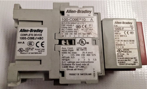 Allen Bradley 100s-c09ej14bc Contactor De Seguridad Usado (Usado)