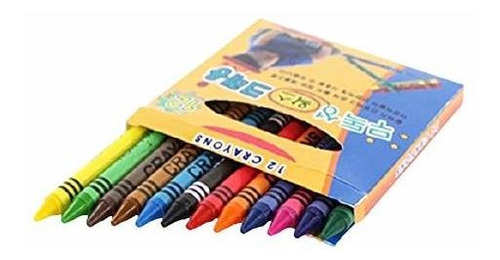 Dibujo - Juego De Crayones 12 Colores Vibrantes Útiles Escol