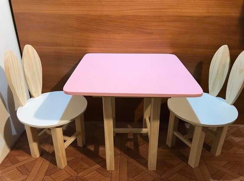 Imagen 8 de 9 de Mesa Infantil Y Sillas Con Orejitas