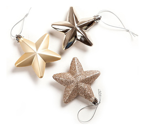 Set Decorativo Navideño Estrellas X 3