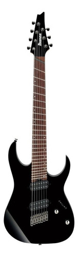 Guitarra elétrica Ibanez RG Standard RGMS7 de  nyatoh black com diapasão de jatobá