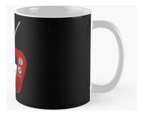 Taza Televisor Viejo Con Patrón De Prueba (rojo-marrón) Cali