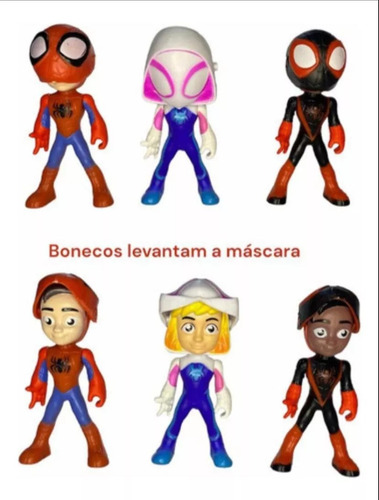 Miles Morales E Homem Aranha Bonecos Colecionáveis
