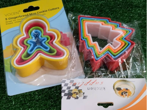 Cortadores Plásticos Para Galletas Pack X 2 Unidades