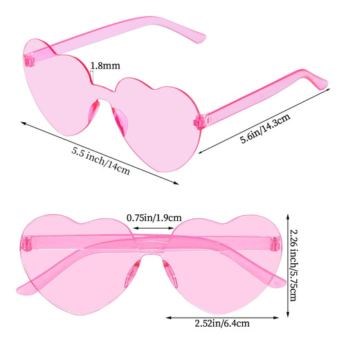 Bantoye 12 Piezas De Gafas De Sol En Forma De Corazón Colori