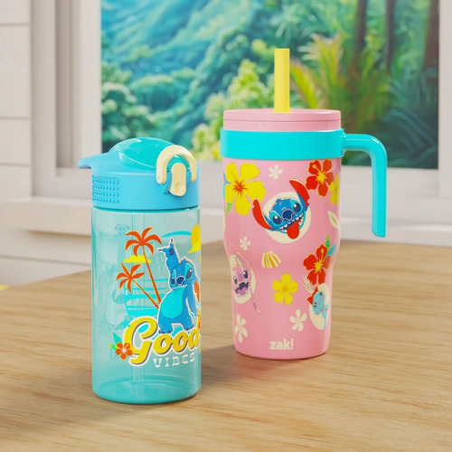 Zak Vaso Con Popote Termos Acero Inoxidable Personajes 532ml