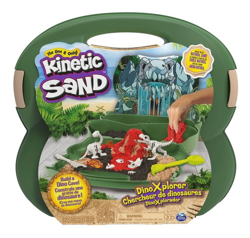 Kinetic Sand - Dinoxplorador Set De Juego Color Verde Oscuro