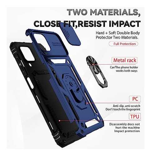 Funda Para Galaxy A22 4g Samsung M32 4g Sm-a225f Azul Pla -2