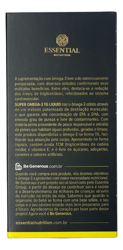 Kit 2x Liquid Super Ômega 3 Tg Liquid 150ml/20ds Super Omega 3 Tg Liquido - Essential Nutrition Sabor Mix De Frutas