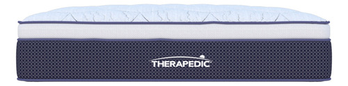 Colchon Queen Size Therapedic Espumas Ultra Confort Premium Color Azul Marino