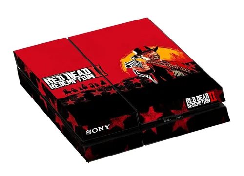 Skin Adesivo Playstation 4 PS4 Slim Red Dead Redemption 2