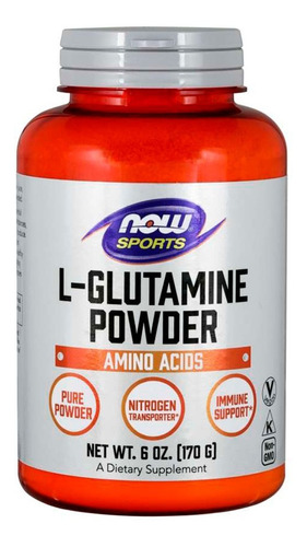 Suplemento em pó NOW  L-Glutamine Powder l glutamina L-Glutamine Powder