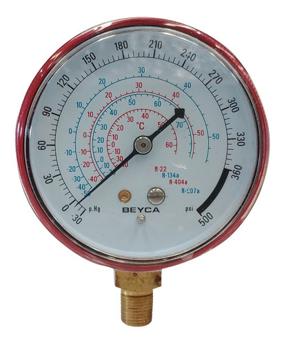 Manómetro Refrigeración  67mm Alta Rosca 1/8 Inf. Beyca