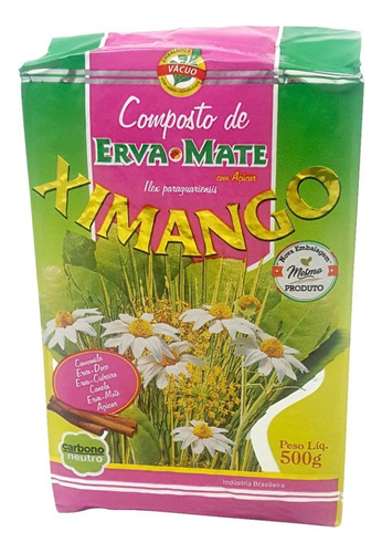 Erva Mate Chimarrão Ximango Composto De Chás C/ Açucar 500g