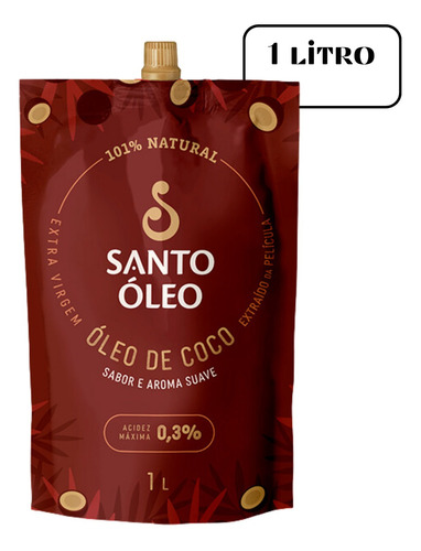 Óleo De Coco Extravirgem De Película Natural 1l Santo Óleo