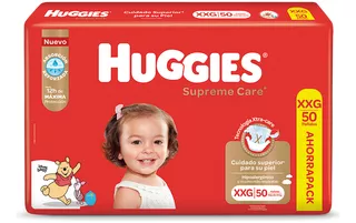 Pañales Huggies Supreme Care Cuidado Superior Xxg X 50 Uni Género Sin Género Tamaño Extra Extra Grande (xxg)