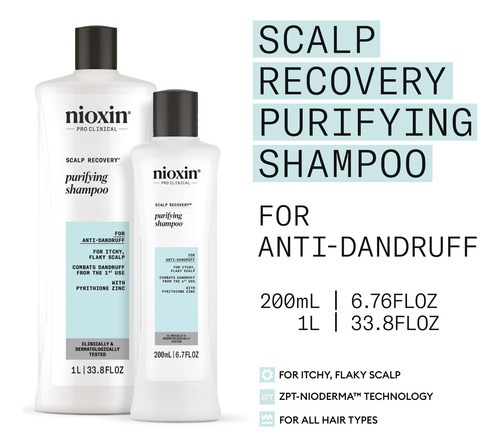 Shampoo Nioxin Scalp Recovery Purificante 200ml Para Caspa