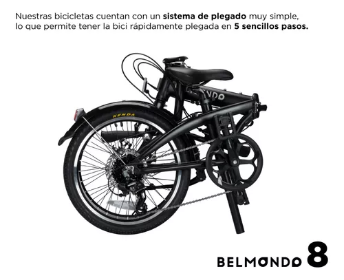Bicicleta Plegable Belmondo 8 Rodado 20