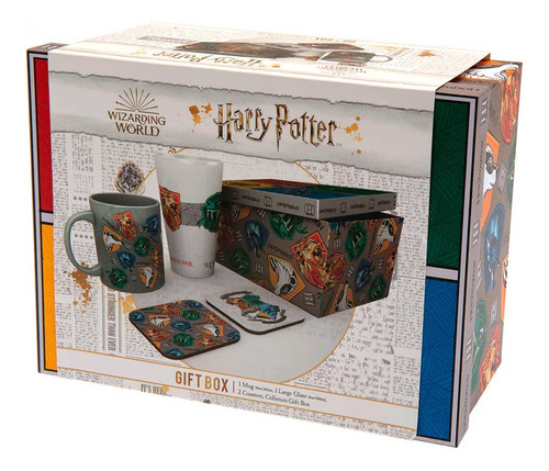 Taza Y Vaso Harry Potter Con 2 Posavasos