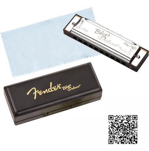 Armónica Fender Blues Deluxe, Paquete Key Of C Con Carr...