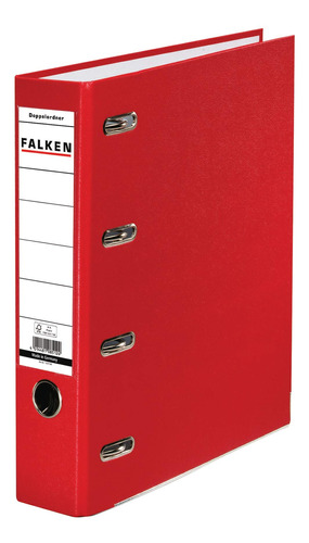 Falken Archivador Palanca Doble Para Din A5 Horizontal Rojo