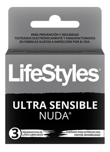 Preservativo Ultrasensible Lyfestyles 3 Unidades