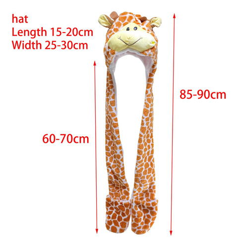 Gorro Con Personaje De Felpa De Animales Divertidos,