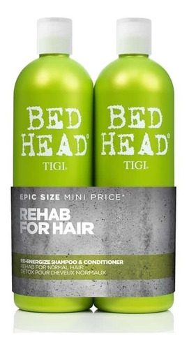 Bed Head Re Energize Shampoo E Condicionador 750ml Kit C/2