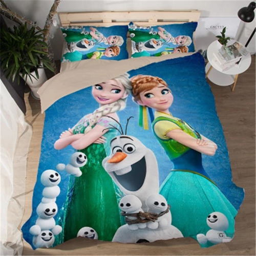 Edredon Frozen De Disney Cubrelecho Cama Sencilla