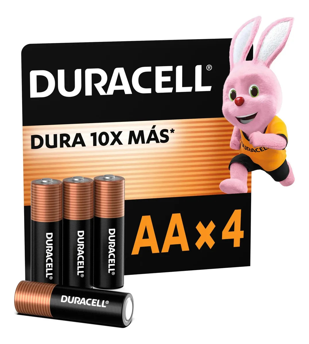 Duracell Pilas Aa Alcalinas 1.5v, 4 Baterías Larga Duración