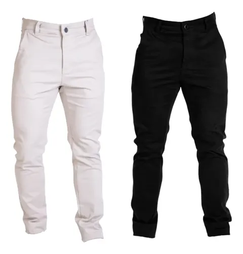 Kit 2 Calças Brim Esporte Fino
