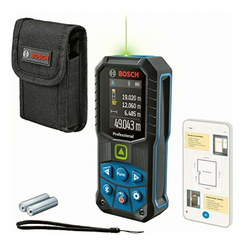 Medidor Láser Verde Bosch Glm 50-27 Cg Con Bluetooth