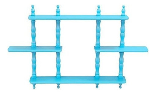 Frenchi Home Furnishing Kids 3tier Estantes De Pared Azul