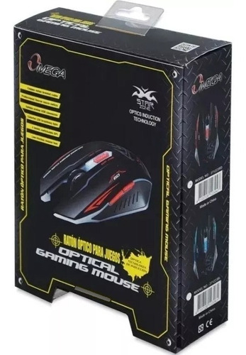 Mouse Gamer Omega 2400dpi Rgb Led 6 Botones Retroiluminado