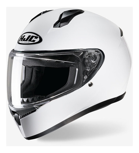 Casco Moto Hjc C10 Blanco Brillo Liso Aprobado Ece 22.06