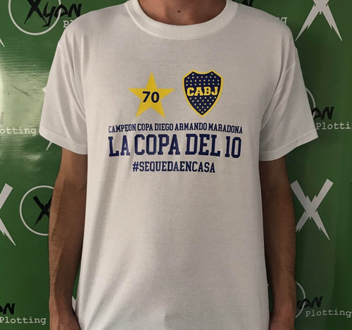 Remera Boca Campeon La Copa Del 10 Se Queda En Casa