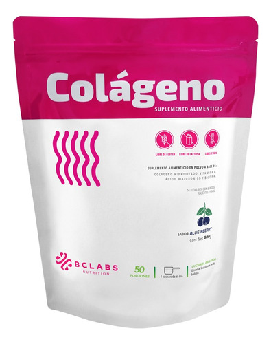 Colágeno Hidrolizado Bc Labs + Ácido Hialurónico , Blueberry