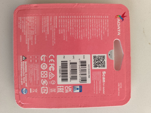 Paquete De 10 Memorias Adata Uv128 Usb 3.2 De 64gb Negro