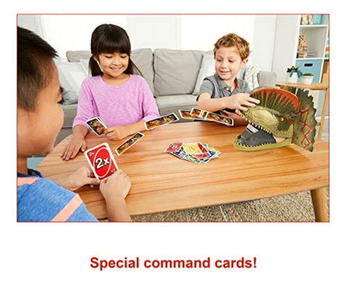 Uno Attack Jurassic World Dominion Card Game With Dinosaur