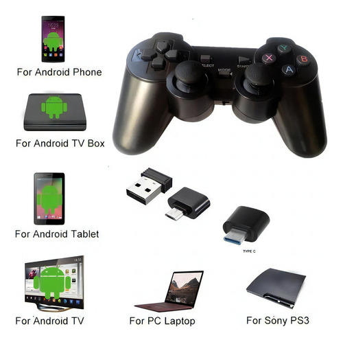Controlador de juegos Bluetooth Ps3 Android Tablet PC TV Gamebox