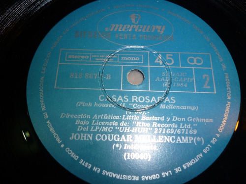 Lp Vinilo - Simple - John Cougar Mellencamp - Casas Rosadas