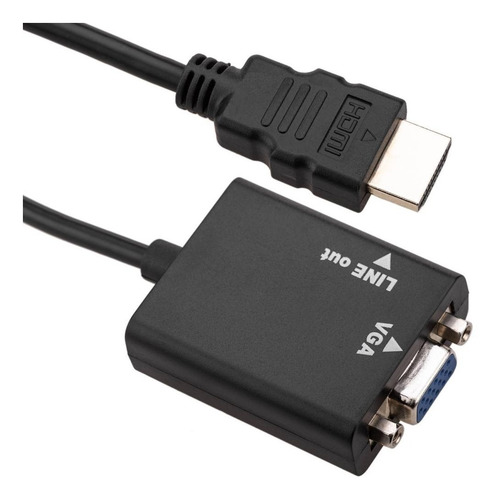 Conversor Adaptador Hdmi A Vga Con Audio 1080 Full Hd
