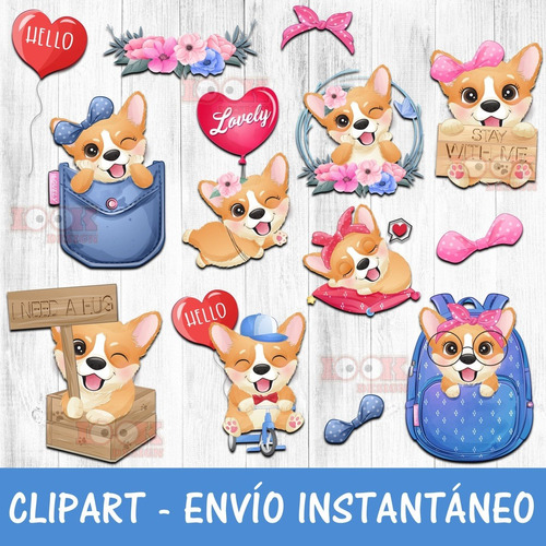 Kit Imagenes Png Cliparts Digital Perro Perrita Perritos